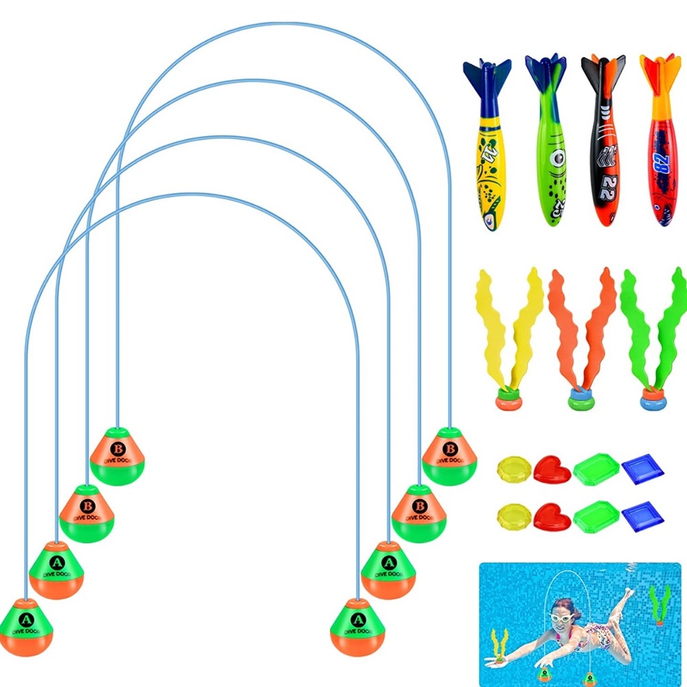 19 Pcs Swim Thru Doors Swimming Pool Toys Set